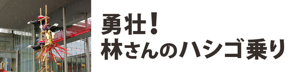 勇壮！林さんのハシゴ乗り