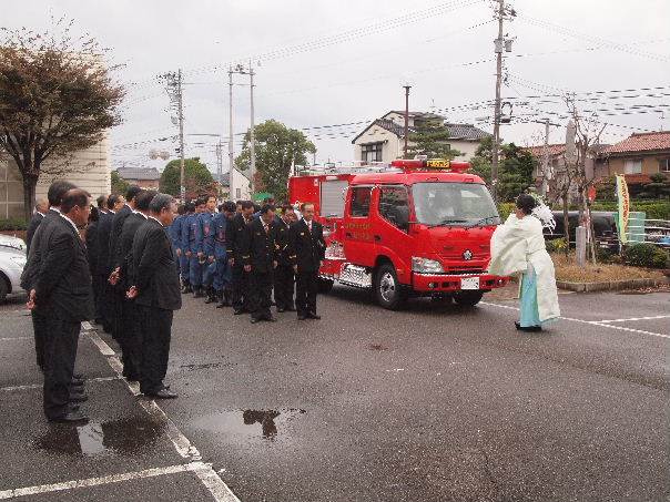 野々市市消防団　第２分団　新型消防ポンプ自動車配備式