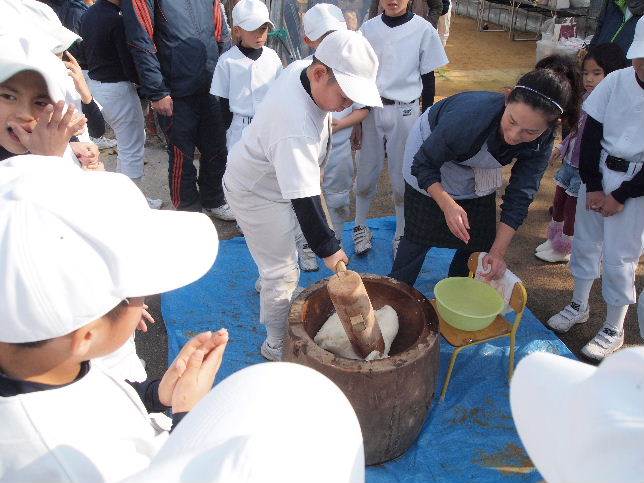 富陽学童野球クラブ餅つき