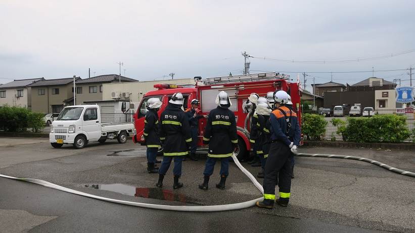 野々市消防署との合同訓練